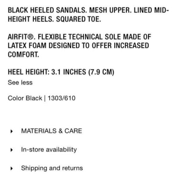 Zara Mesh Heeled Slides - Stylish Black Open-Toe Mules Size 42 - Picture 5 of 6